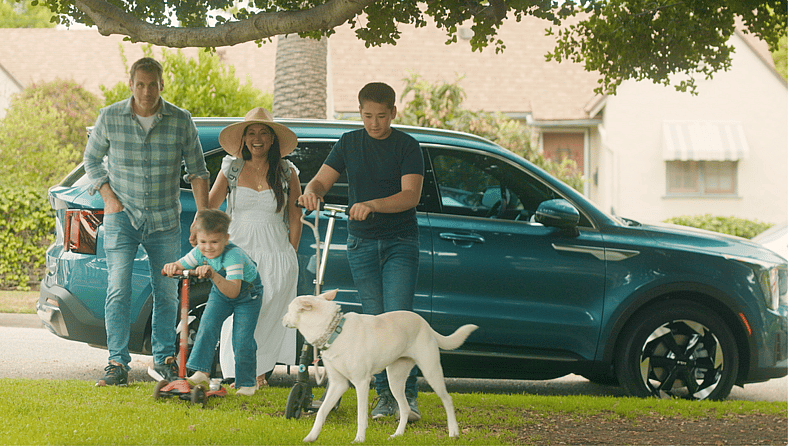 The Crownholm Family Heading To The Park After A Busy Day